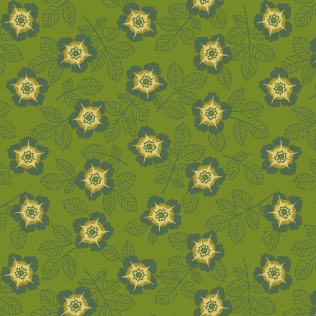 Tissu patchwork "Buttercup - Forest Green" - Of Old And New - EQP