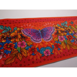 Bordure velours Papillon orange Odile Bailloeul 13 cm