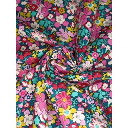 Tissu Liberty Lifestyle - Bloomsbury Collection - jardin fleuri 50 cm x laize