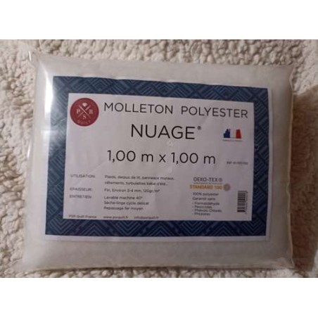 Molleton polyester Nuage 100 cm x 100 cm