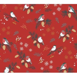 Tissu en jersey Xmas Birds...