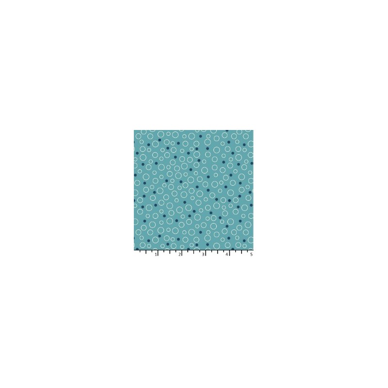 Tissu bulles fontaine bleue de chez EQP Textiles
