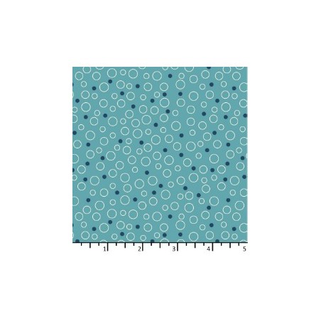 Tissu bulles fontaine bleue de chez EQP Textiles