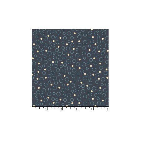 Tissu bulles bleu hivers de chez EQP Textiles