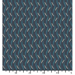 Tissu Régate bleu hivers de...