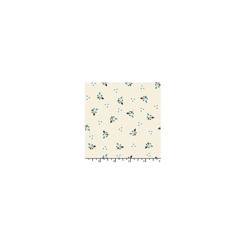 Tissu Hélices écru de chez EQP Textiles