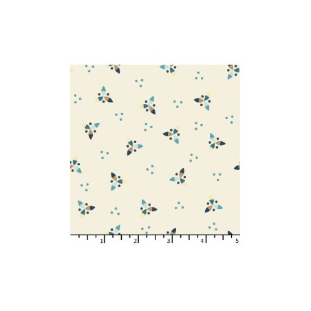Tissu Hélices écru de chez EQP Textiles