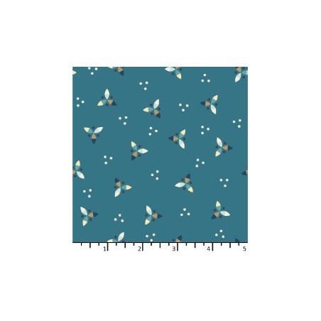 Tissu Hélices Bleu Pacifique de chez EQP Textiles