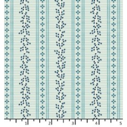 Tissu Corail Bleu givré de...
