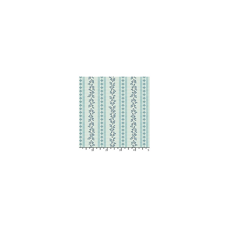 Tissu Corail Bleu givré de chez EQP Textiles