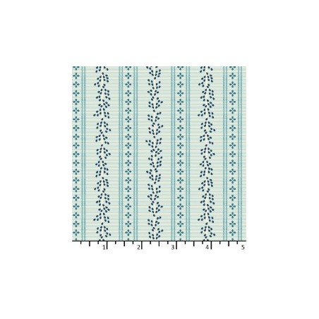 Tissu Corail Bleu givré de chez EQP Textiles