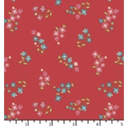 Tissu Myosotis crimson de...