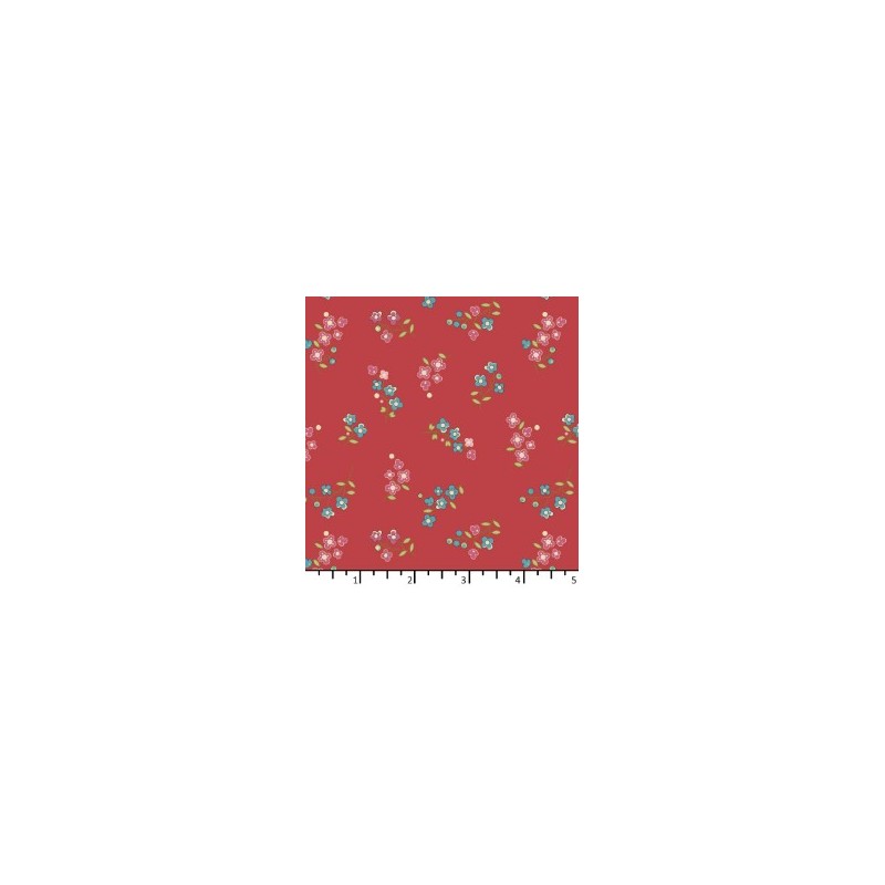 Tissu Myosotis crimson de chez EQP Textiles