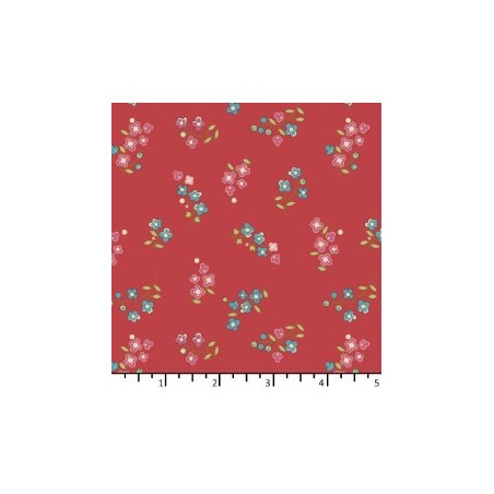 Tissu Myosotis crimson de chez EQP Textiles