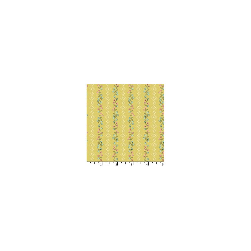 Tissu Clématite sweet sunshine de chez EQP Textiles