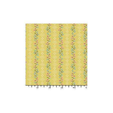 Tissu Clématite sweet sunshine de chez EQP Textiles