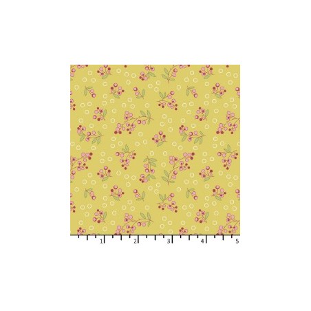 Tissu Baies sauvage sweet sunshine de chez EQP Textiles