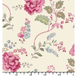 Tissu Bouquet écru de chez...