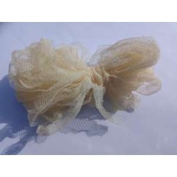 Ruban tulle jaune paille -...